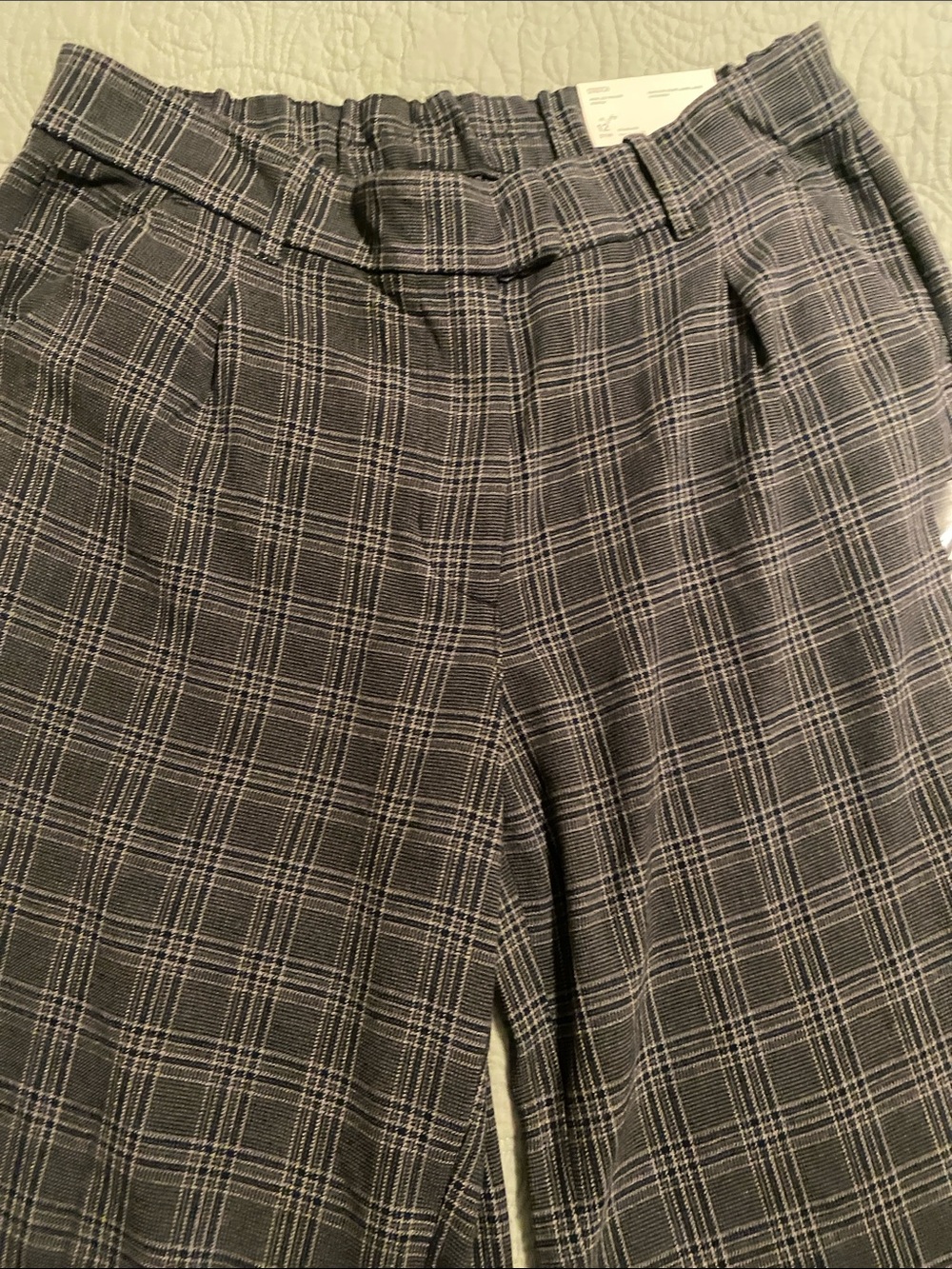 American Eagle Outfitters Gray Plaid Trousers